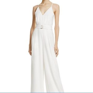 Jill Stuart Belted Ivory White Jumpsuit